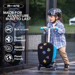 Mini Micro LED Foldable Luggage Scooter