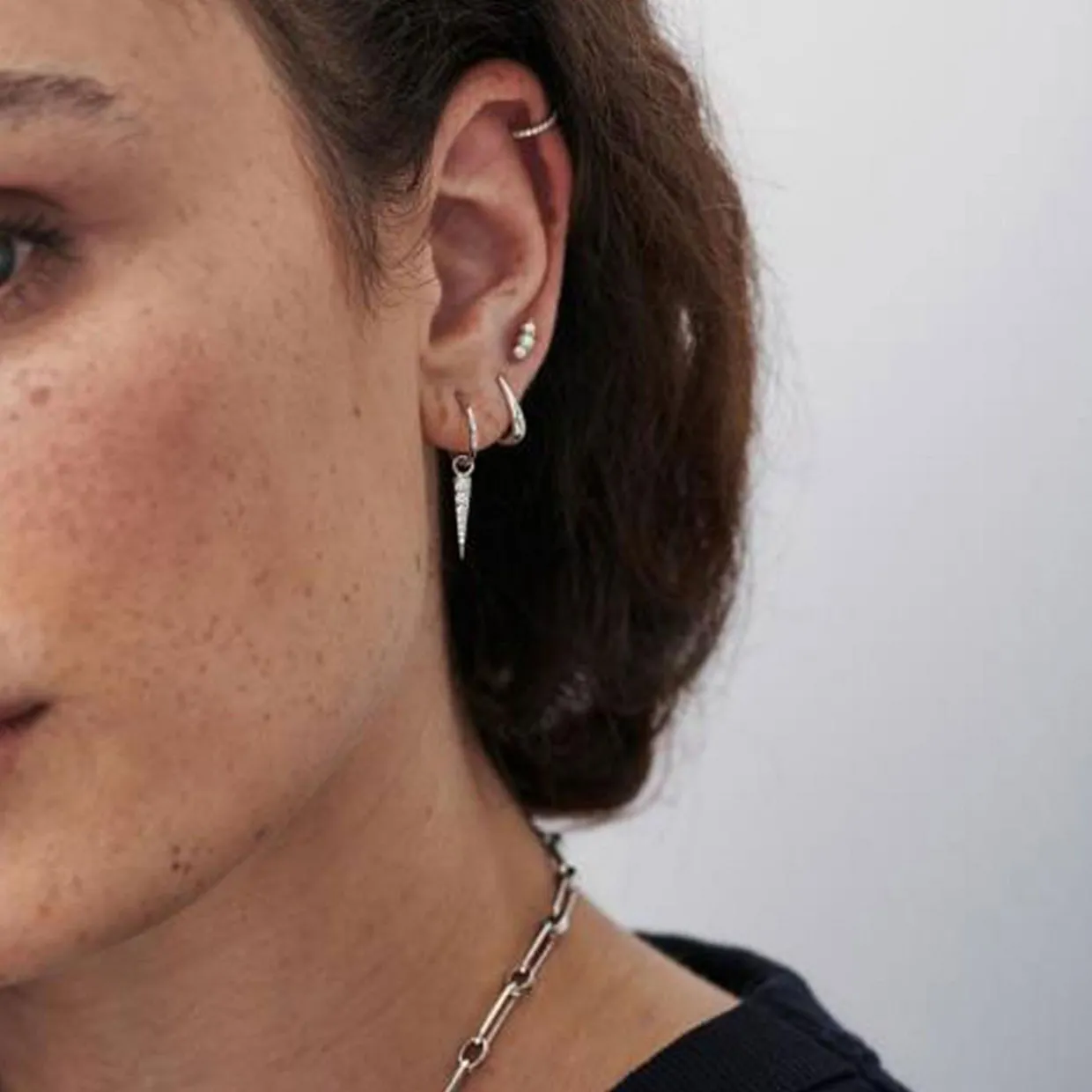 Mini Pavé Dagger Earrings