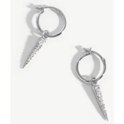 Mini Pavé Dagger Earrings