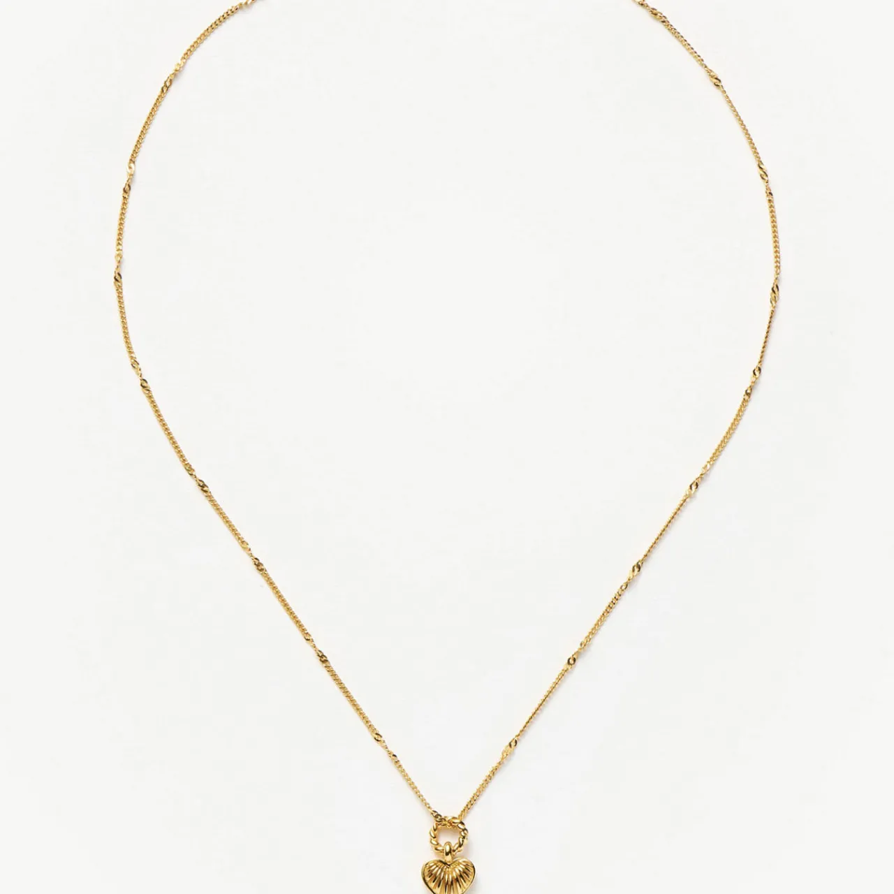 Online MISSOMA Mini Ridge Heart Charm Pendant Necklace