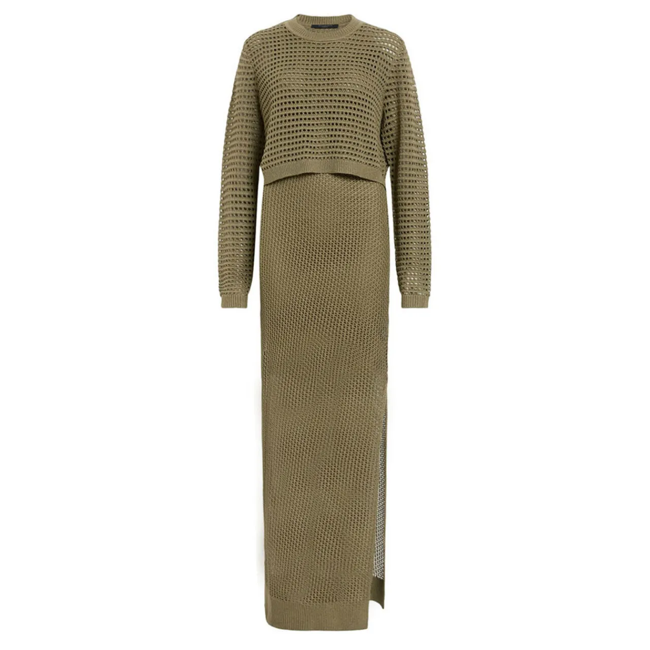 Fashion ALLSAINTS Miro Hybrid Knit Dress