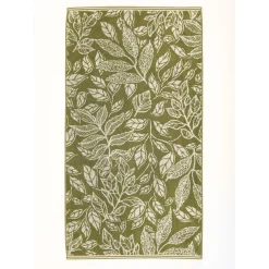 Fashion DEYONGS Mixed Leaves Towel Green