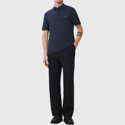 Outlet ALLSAINTS Mode Logo Knit Polo Shirt
