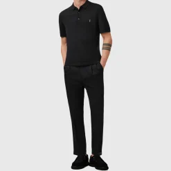 Outlet ALLSAINTS Mode Logo Knitted Polo Shirt