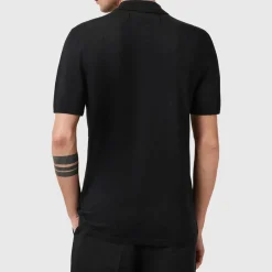 Outlet ALLSAINTS Mode Logo Knitted Polo Shirt