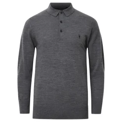 Hot ALLSAINTS Mode Merino Wool Logo Polo Sweater