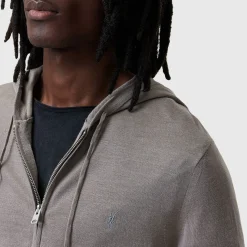 Mode Ramskull Zip Drawstring Hoodie