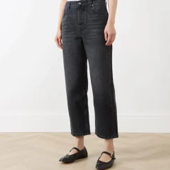 Mom Straight Leg Cropped Jeans