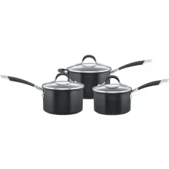 Hot CIRCULON Momentum Hard Anodised 3-Piece Saucepan Set