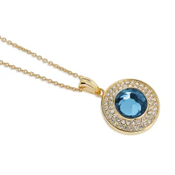 New NEWBRIDGE SILVERWARE Montana Coloured Stone Pendant Necklace