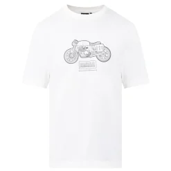 Best BARBOUR INTERNATIONAL Morris Motorbike Logo T-Shirt