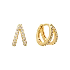 Mosaic Huggie Earrings