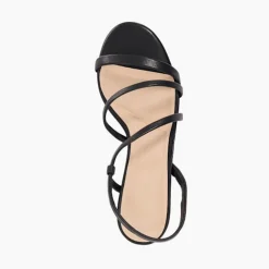 Movement Asymmetric Leather Kitten Heels