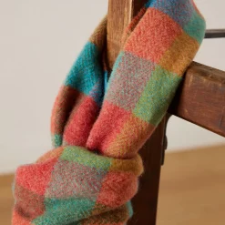 Multi-Colour Check Lambswool Scarf