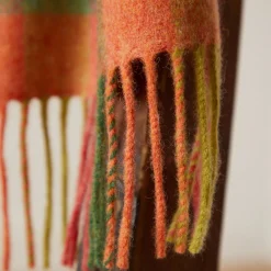 Multi-Colour Check Lambswool Scarf