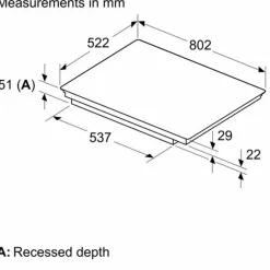 New NEFF N70 Induction Hob 80cm Black