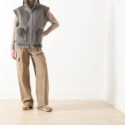 Naval Reversible Faux Fur Gilet