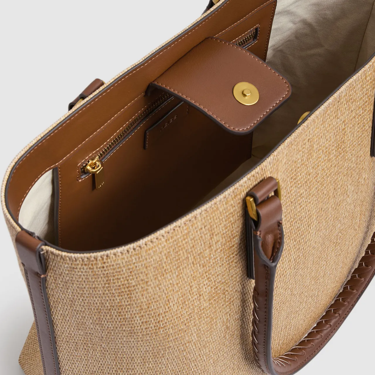 Hot REISS Noelle Braided Strap Raffia Tote Bag