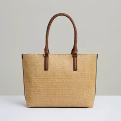 Hot REISS Noelle Braided Strap Raffia Tote Bag
