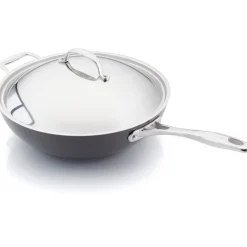 Outlet STELLAR Non-Stick Hard Anodised Wok & Lid 30cm