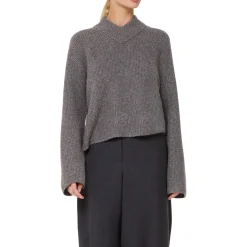 Online WHISTLES Notched Rib Knit Sweater