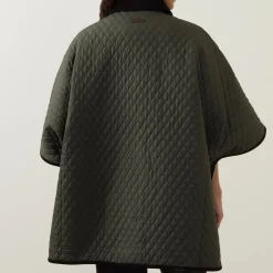 Oakham Diamond Quilted Cape Coat