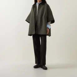 Oakham Diamond Quilted Cape Coat