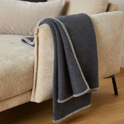 Oatmeal Blanket Stitch Throw