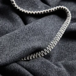 Oatmeal Blanket Stitch Throw