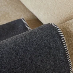 Oatmeal Blanket Stitch Throw