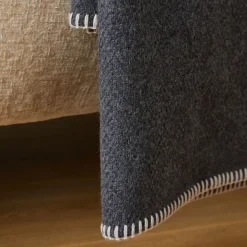 Oatmeal Blanket Stitch Throw