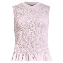 Ode Smocked Peplum Tank Top