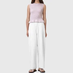 Ode Smocked Peplum Tank Top