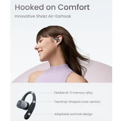 OpenFit Air Open-Ear True Wireless Earbuds Black