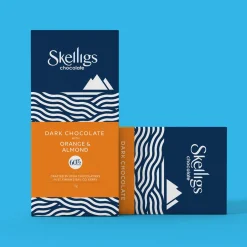 Orange and Almond Dark Chocolate Bar 75g