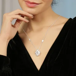 Ornate Stone Pendant Necklace