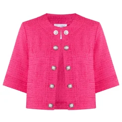 Fashion JOSEPH RIBKOFF Ornate-Button Woven Tweed Jacket