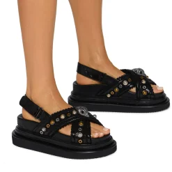 Orson Cross Scallop Flatform Sandals