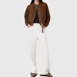 Fashion ALLSAINTS Orten Suede Bomber Jacket