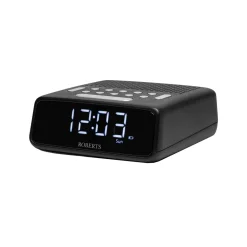 New ROBERTS Ortus FM Dual Alarm Clock Radio in Black