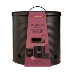 Otto Black Set of 2 Root Vegetable Storag