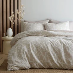 Otto Textured Jacquard Duvet Set Natural