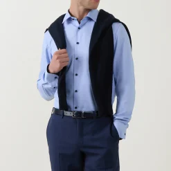 Oxford Contrast Trim Single Cuff Shirt