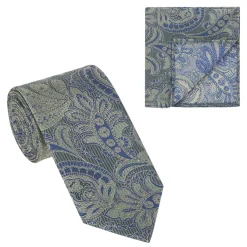 Online GILT EDGE Paisley Silk Tie & Pocket Square Set