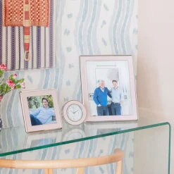 Online ADDISON ROSS Pale Pink Enamel & Silver Curve Frame 5x7