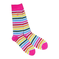 New SWOLE PANDA Pastel Stripe Socks
