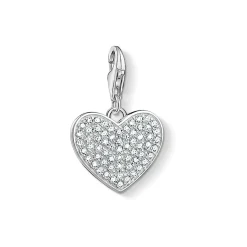 Fashion THOMAS SABO Pavé Heart Charm Pendant