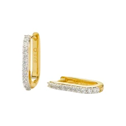 Discount MISSOMA Pave Ovate Huggie Earrings