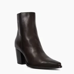 Paxten Leather Western Ankle Boots