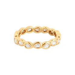 Pear Bezel Band Ring